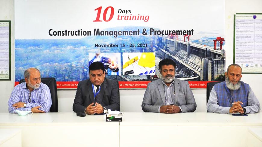 10-Days Training on Construction Management and Procurement at USPCAS-W, Mehran UET Jamshoro