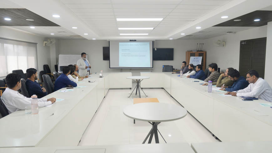 A training on “Life-Saving Water Filter” was given by Prof. Dr Rasool Bux Mahar
