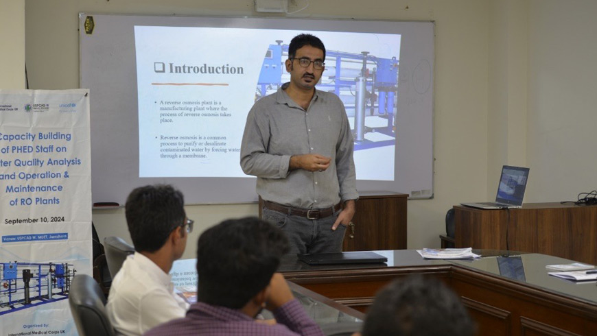 Capacity Building of PHED Staff on Water Quality Analysis and Operation & Maintenance of RO Plant