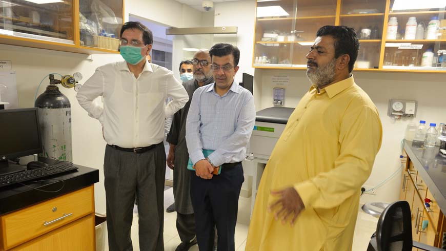 Dr. Javed Iqbal (WASA Lahore), and Dr. Sher Jamal (NUST), PEC Officials, visited the USPCAS-W