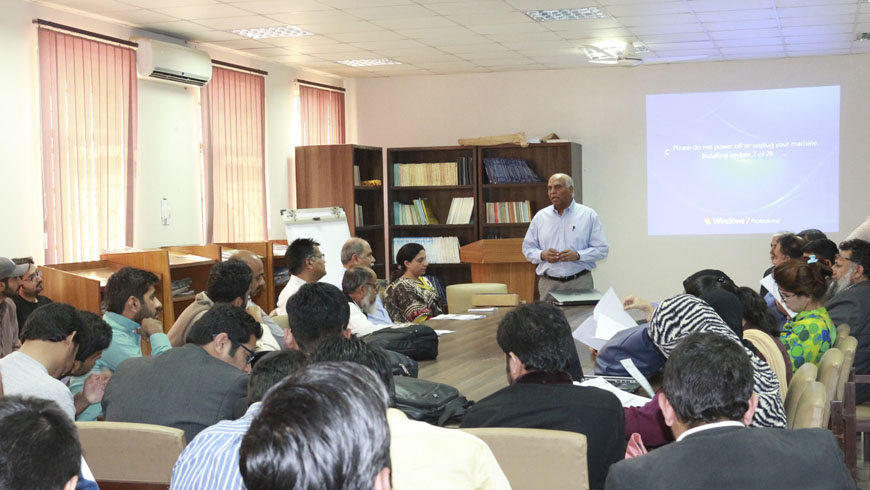 Dr. Mohammad Aslam Chaudhry conducts session with USPCAS-W MS/PhD Students on Exchange Program