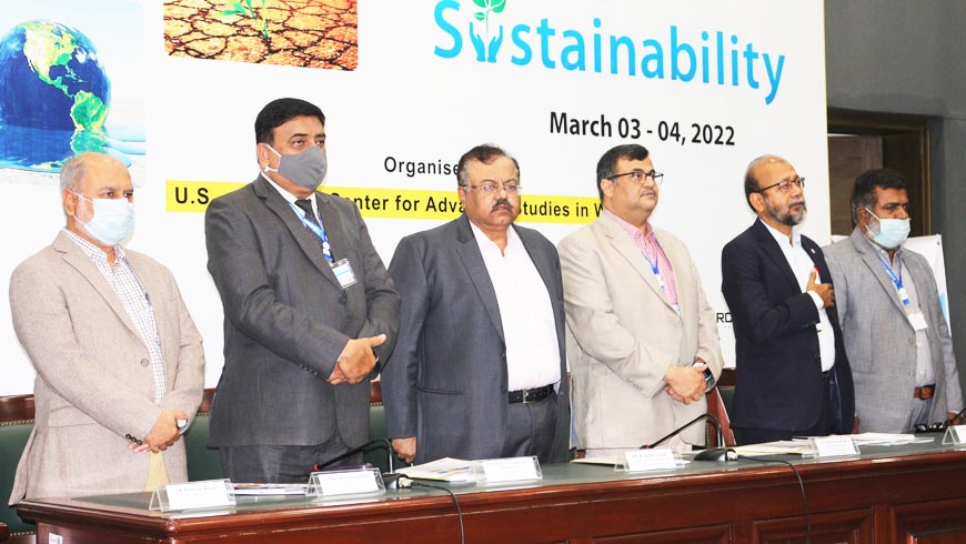 FAO GCF Indus Basin project, USPCAS-W climate resilient agriculture, adaptive water management Pakistan, Mehran UET FAO meeting, Green Climate Fund Sindh