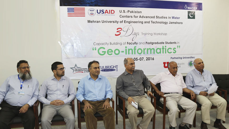 GIS Lab and Three-Day Training Workshop on “Geo-informatics” inaugurated at USPCAS-W, MUET Jamshoro