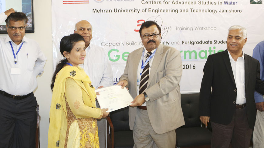 MUET Vice Chancellor will inaugurate GIS Lab and Three-Day Training Workshop on “Geo-informatics” at USPCASW