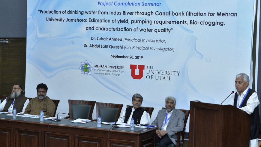 Project Completion Seminar on Production of Drinking Water from Indus River through Canal Bank Filtration