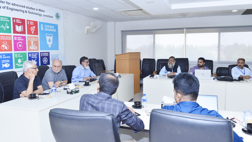 The delegation from the Center for Environmental and Geographic Information Services (CEGIS), Bangladesh, reached the U.S.-Pakistan Center for Advanced Studies in Water, Mehran UET