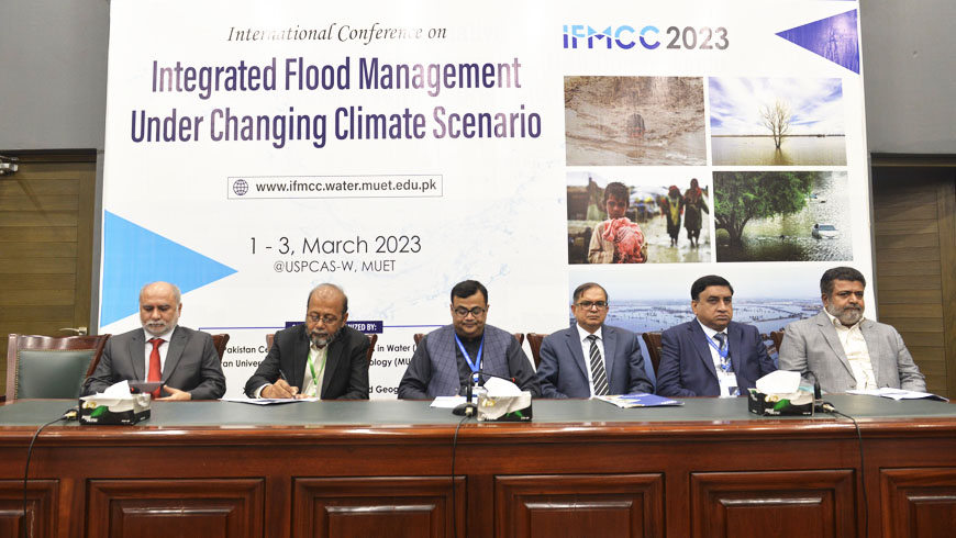 Three days “International Conference on Integrated Flood Management Under Changing Climate Scenario (IFMCC 2023)” organised by the USPCAS-W, Mehran UET Jamshoro