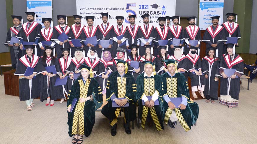 US.-Pakistan Center for Advanced Studies in Water celebrated its 5th graduation ceremony and 4th session of the 25th annual Convocation of Mehran University of Engineering & Technology, Jamshoro