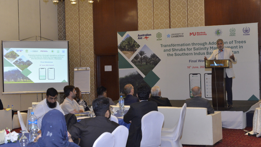 USPCAS-W Hosts Final Workshop on “Trees for Salinity” Project at Avari Towers, Karachi